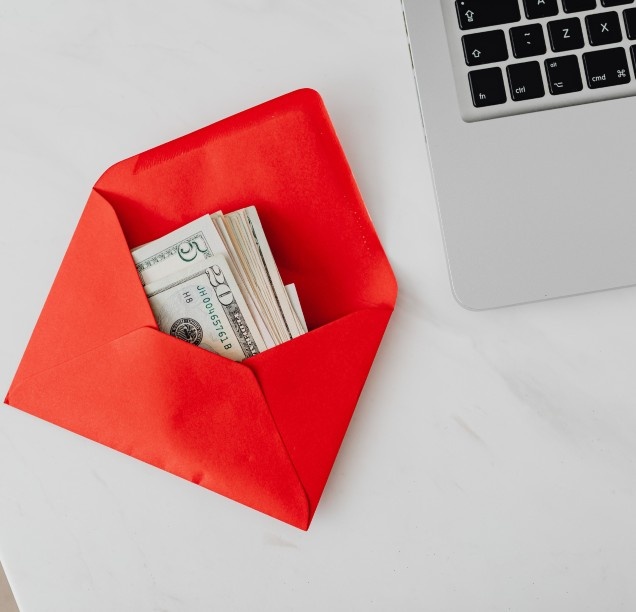 Growth chart illustration overlaid with dashboard.